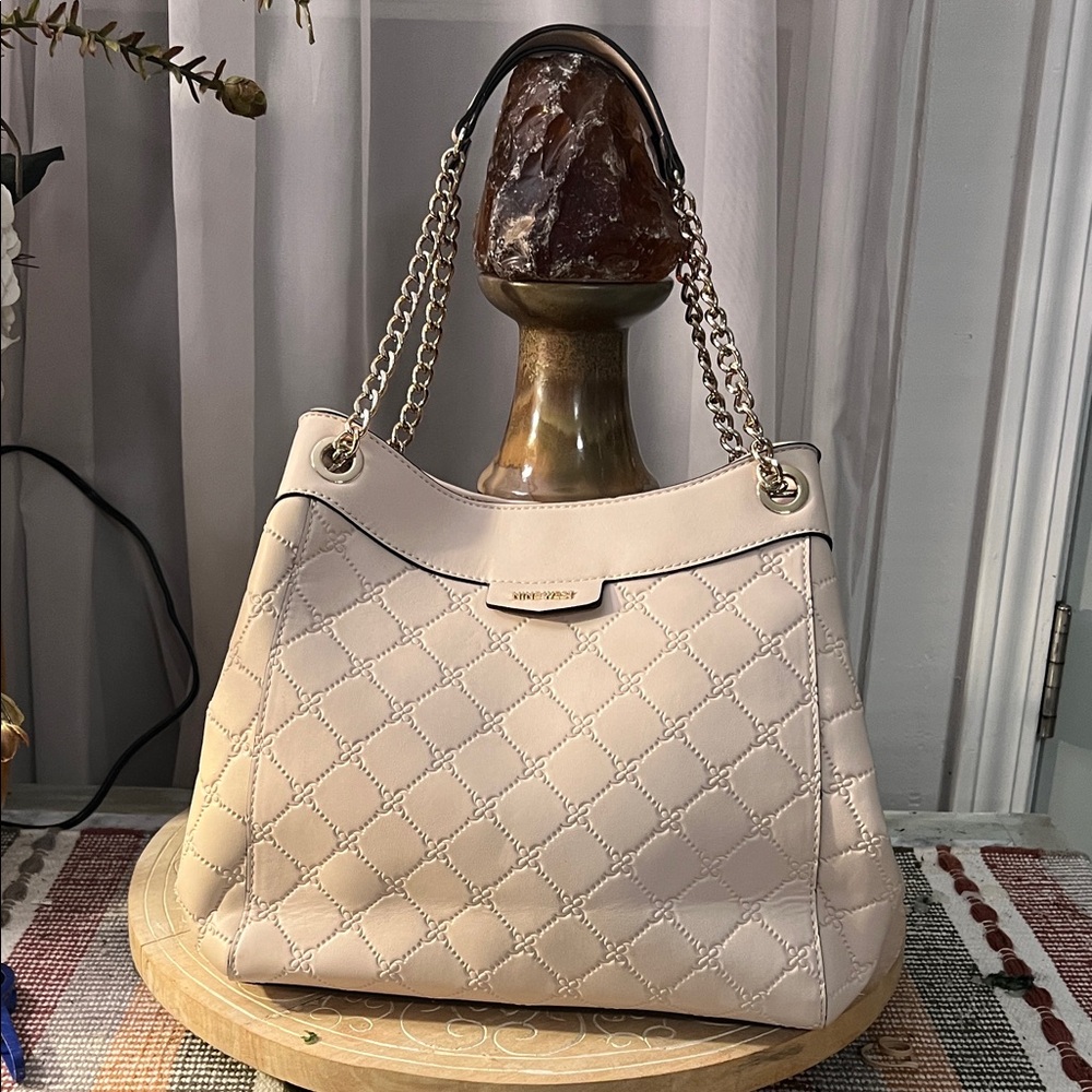 Nine West Cream Quilted Women's Bag